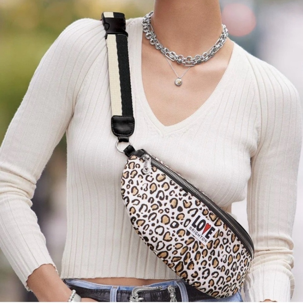 NWT Brighton Love Wild Cat Leopard Print Belt Bag